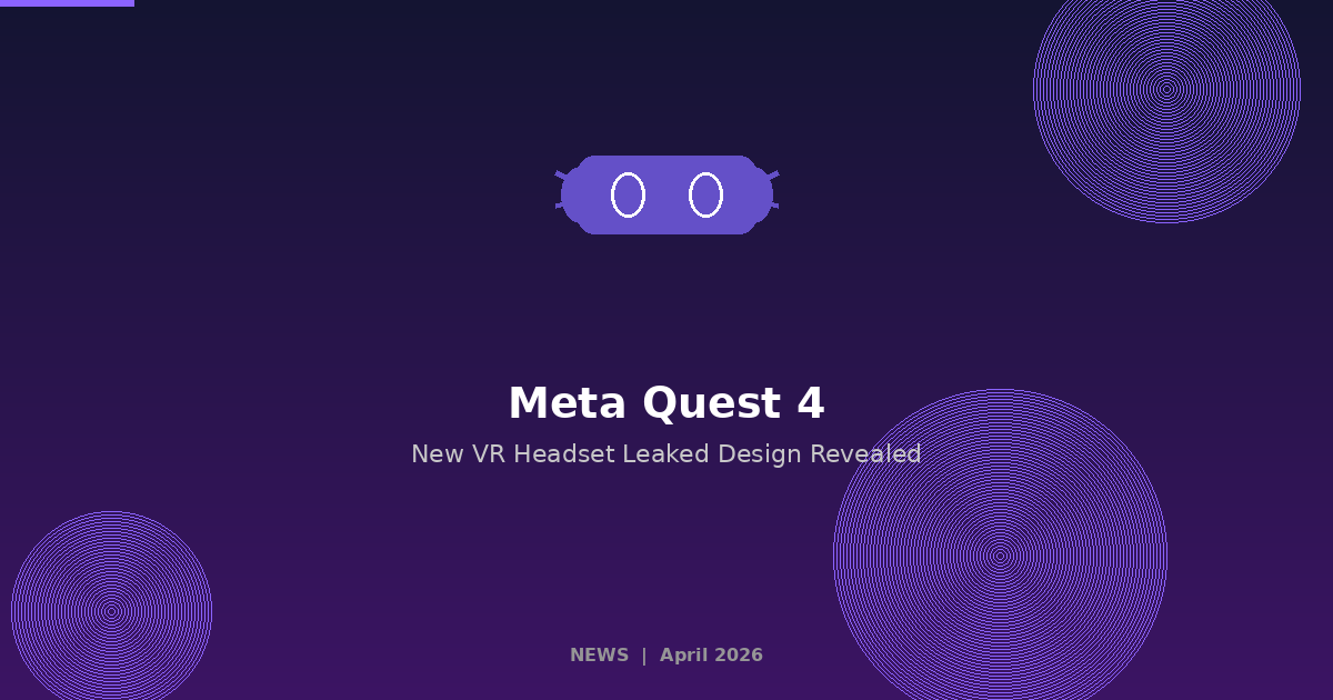 Conceptual rendering of the Meta Quest 4 headset showing its redesigned form factor