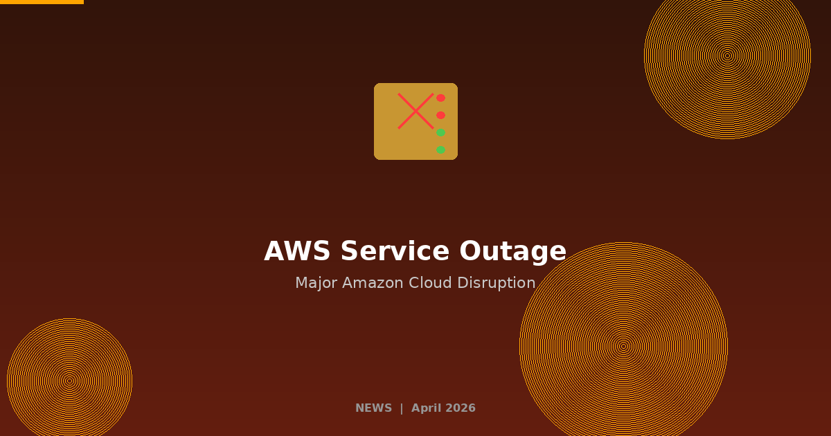 Dashboard showing widespread service disruptions across AWS regions