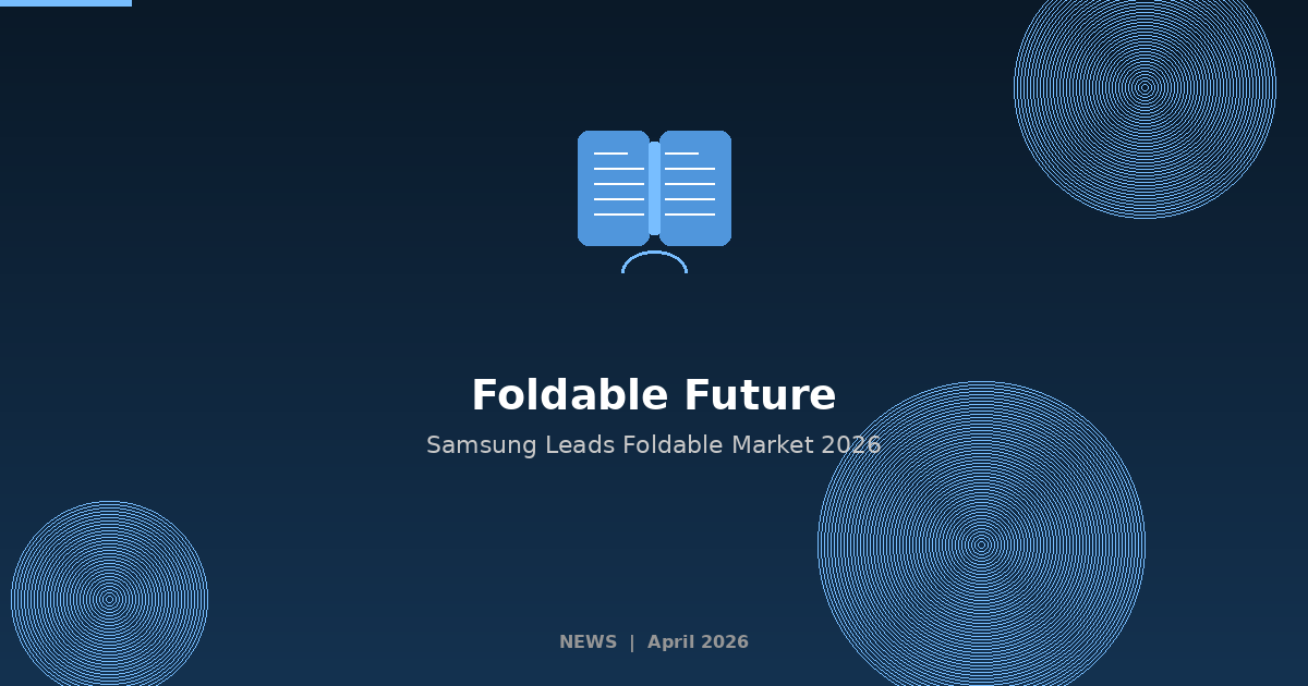 Market share chart showing Samsung's declining foldable market share as competitors gain ground